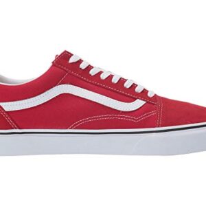 Vans Men's Old Skool Sneaker, Racing Red/True White, Size 9