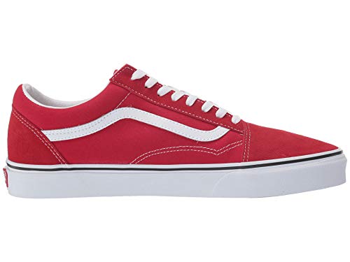 Vans Men's Old Skool Sneaker, Racing Red/True White, Size 9