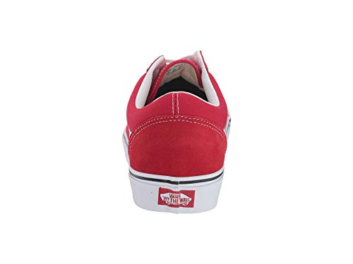 Vans Men's Old Skool Sneaker, Racing Red/True White, Size 9