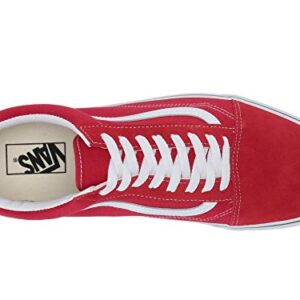 Vans Men's Old Skool Sneaker, Racing Red/True White, Size 9