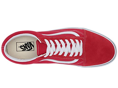 Vans Men's Old Skool Sneaker, Racing Red/True White, Size 9