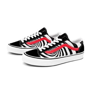 Vans U Style 36 Sneakers (Swirl) Black/Flery Cor