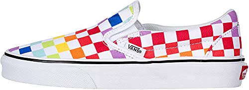 Vans Unisex Authentic Skate Shoe Sneaker (13 Women / 11.5 Men M US, (Checkerboard) Rainbow/True White 7267)