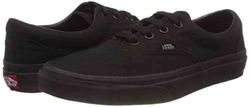 Vans Unisex's ERA Black Black Skate Shoes 10.5 Men US (Black/Black)