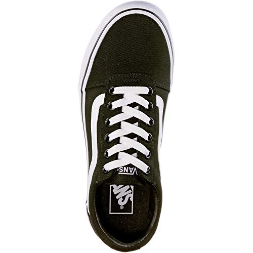 Vans Women's Low-Top Trainers Sneaker, Black Canvas Black White 187, 10