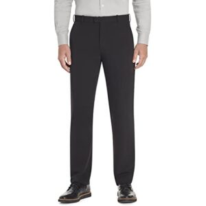 van heusen men’s flex straight fit flat front pant, black, 34w x 32l