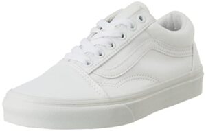 vans women’s ua old skool sneakers, true white, 8 medium us