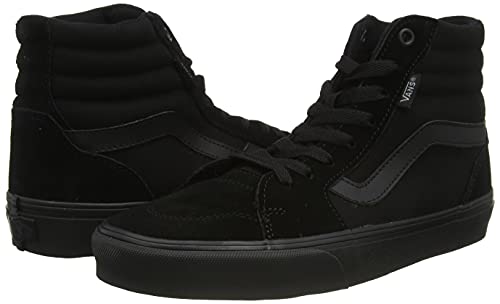 Vans Men's Hi-Top Trainers Sneaker, Suede Canvas Black Black, 10.5