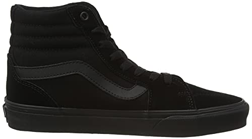 Vans Men's Hi-Top Trainers Sneaker, Suede Canvas Black Black, 10.5