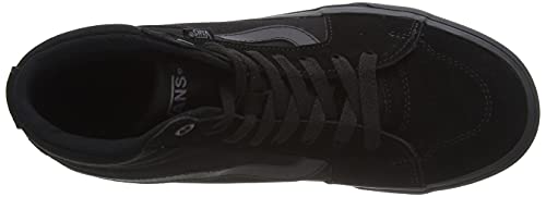 Vans Men's Hi-Top Trainers Sneaker, Suede Canvas Black Black, 10.5