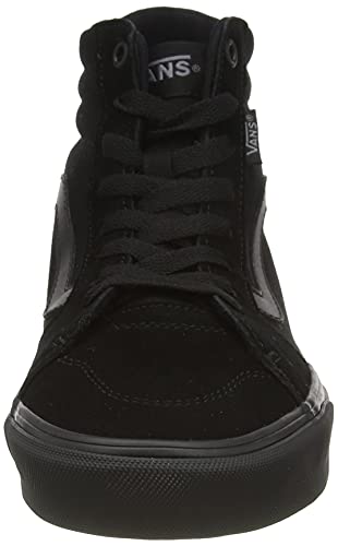 Vans Men's Hi-Top Trainers Sneaker, Suede Canvas Black Black, 10.5