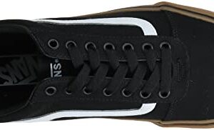 Vans Men's Ward Sneaker, Black ((Canvas) Black/Gum 7hi), 11