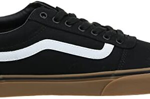 Vans Men's Ward Sneaker, Black ((Canvas) Black/Gum 7hi), 11