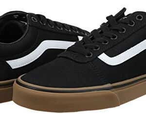 Vans Men's Ward Sneaker, Black ((Canvas) Black/Gum 7hi), 11