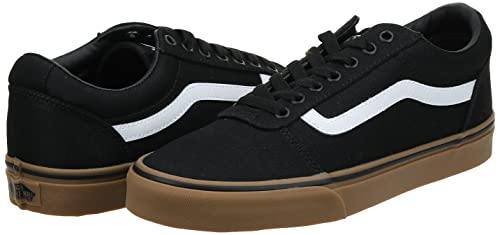 Vans Men's Ward Sneaker, Black ((Canvas) Black/Gum 7hi), 11