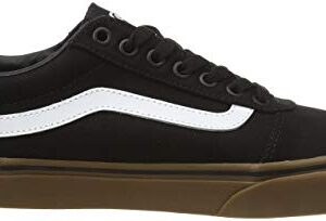 Vans Men's Ward Sneaker, Black ((Canvas) Black/Gum 7hi), 11