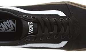 Vans Men's Ward Sneaker, Black ((Canvas) Black/Gum 7hi), 11
