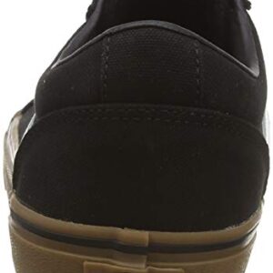 Vans Men's Ward Sneaker, Black ((Canvas) Black/Gum 7hi), 11