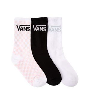 vans, women’s crew socks – 3 pair pack (6.5-10, black/white/pink checks)