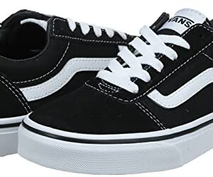 Vans Girls Low-Top Sneakers, Black Suede Canvas Black White Iju, 6 UK