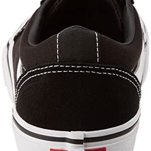 Vans Girls Low-Top Sneakers, Black Suede Canvas Black White Iju, 6 UK