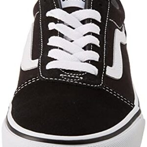 Vans Girls Low-Top Sneakers, Black Suede Canvas Black White Iju, 6 UK