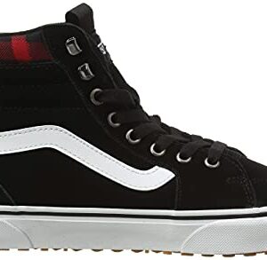 Vans Men's Hi-Top Trainers Sneaker, Suede Black Red Plaid, 12