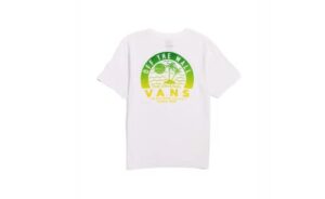 vans boys old skool island (white) t-shirt size large (12-14 yrs)