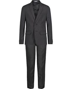 van heusen boys’ big 2-piece formal suit set, mini black, 10 husky