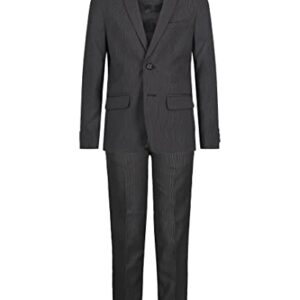 Van Heusen Boys' Big 2-Piece Formal Suit Set, Mini Black, 10 Husky