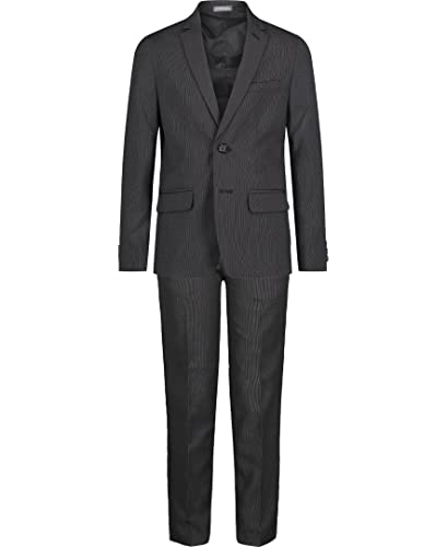 Van Heusen Boys' Big 2-Piece Formal Suit Set, Mini Black, 10 Husky