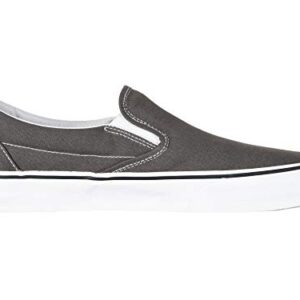 Vans Men's Classic Slip-On Core, Charcoal/White, Size 10.5