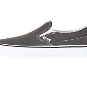 Vans Men's Classic Slip-On Core, Charcoal/White, Size 10.5