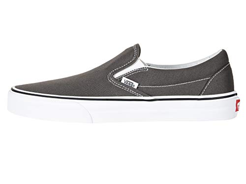 Vans Men's Classic Slip-On Core, Charcoal/White, Size 10.5