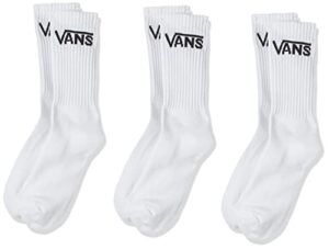 vans classic crew 3-pair pack white 6.5-9 men’s shoe size