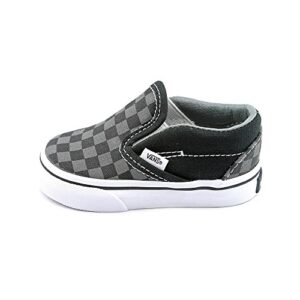 Vans Unisex-Child Classic Slip-On Core-K, Check Black/Pewter, 7 M US Toddler