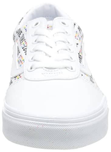 Vans Unisex Ward Pride Platform Sneaker - White 8