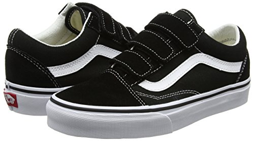 Vans Unisex Adults' Old Skool V Trainers, Black(Black/True White(Suede/Canvas)), 8.5 UK 42.5 EU