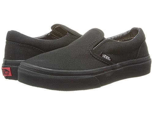 Vans Kids Unisex Classic Slip On, Black/Black, Size 13 Little Kid