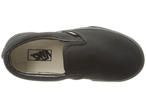 Vans Kids Unisex Classic Slip On, Black/Black, Size 13 Little Kid