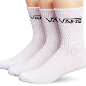 Vans, Classic Crew-Socks, 3-Pair Pack, White, Large (9.5-13)