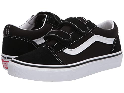 Vans Junior's Old Skool V, Black/True White, Size 6 Big Kid