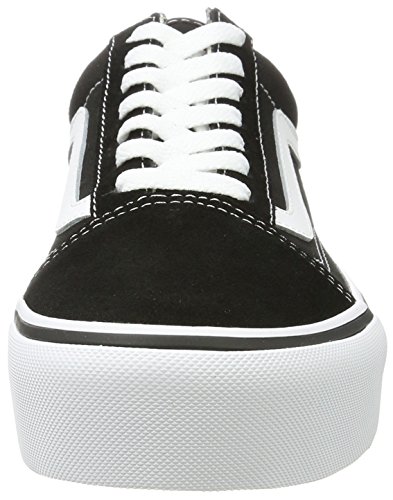 Vans Women's Old Skool Platform Trainers, (Black/White Y28), 8.5 UK 42.5 EU