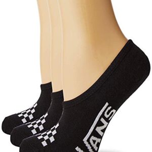 Vans - Canoodle Super No-Show Socks - 3 Pair Pack, Black/White (7-10)