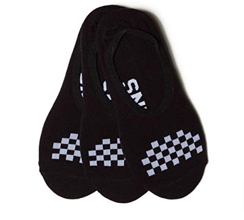 Vans - Canoodle Super No-Show Socks - 3 Pair Pack, Black/White (7-10)