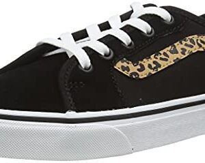 Vans Women's Low-Top Trainers Sneaker, Cheetah Stripe Black White, 8.5