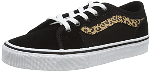 Vans Women's Low-Top Trainers Sneaker, Cheetah Stripe Black White, 8.5