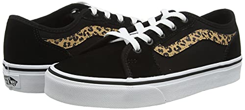 Vans Women's Low-Top Trainers Sneaker, Cheetah Stripe Black White, 8.5