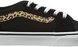 Vans Women's Low-Top Trainers Sneaker, Cheetah Stripe Black White, 8.5