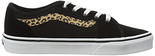 Vans Women's Low-Top Trainers Sneaker, Cheetah Stripe Black White, 8.5